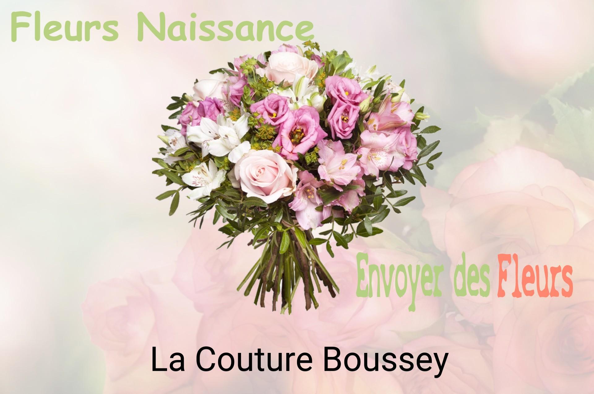 Bouquet de fleurs de naissance livré à La Couture-Boussey
